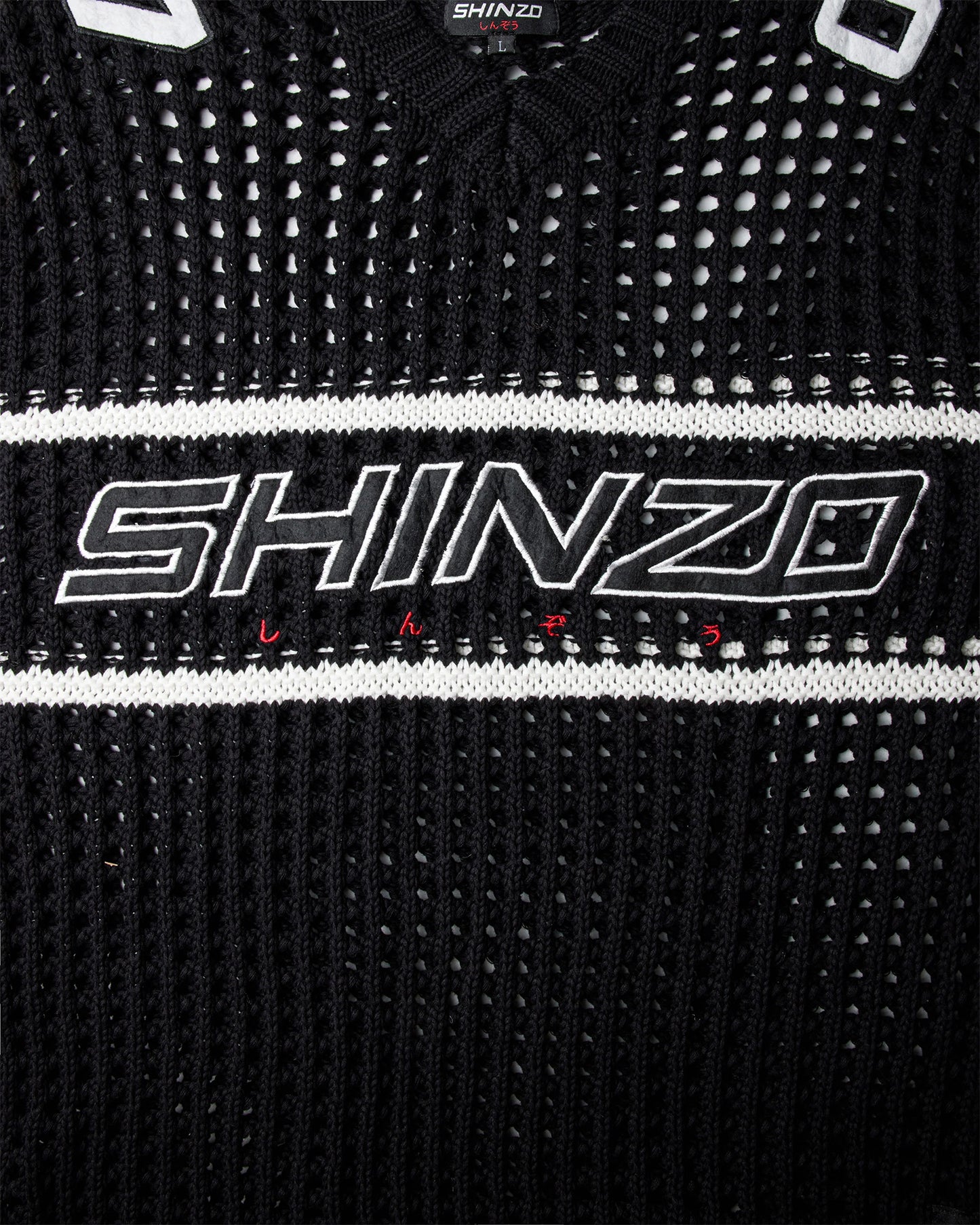 Futtobōru Crochet Knit Jersey Black