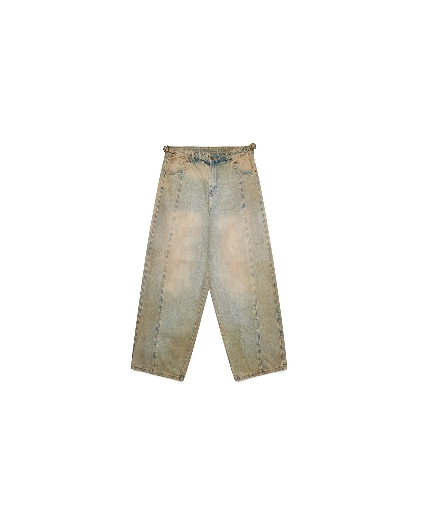 Tedzukuri(手作り) Sand Washed Phat Cut Denim Jeans