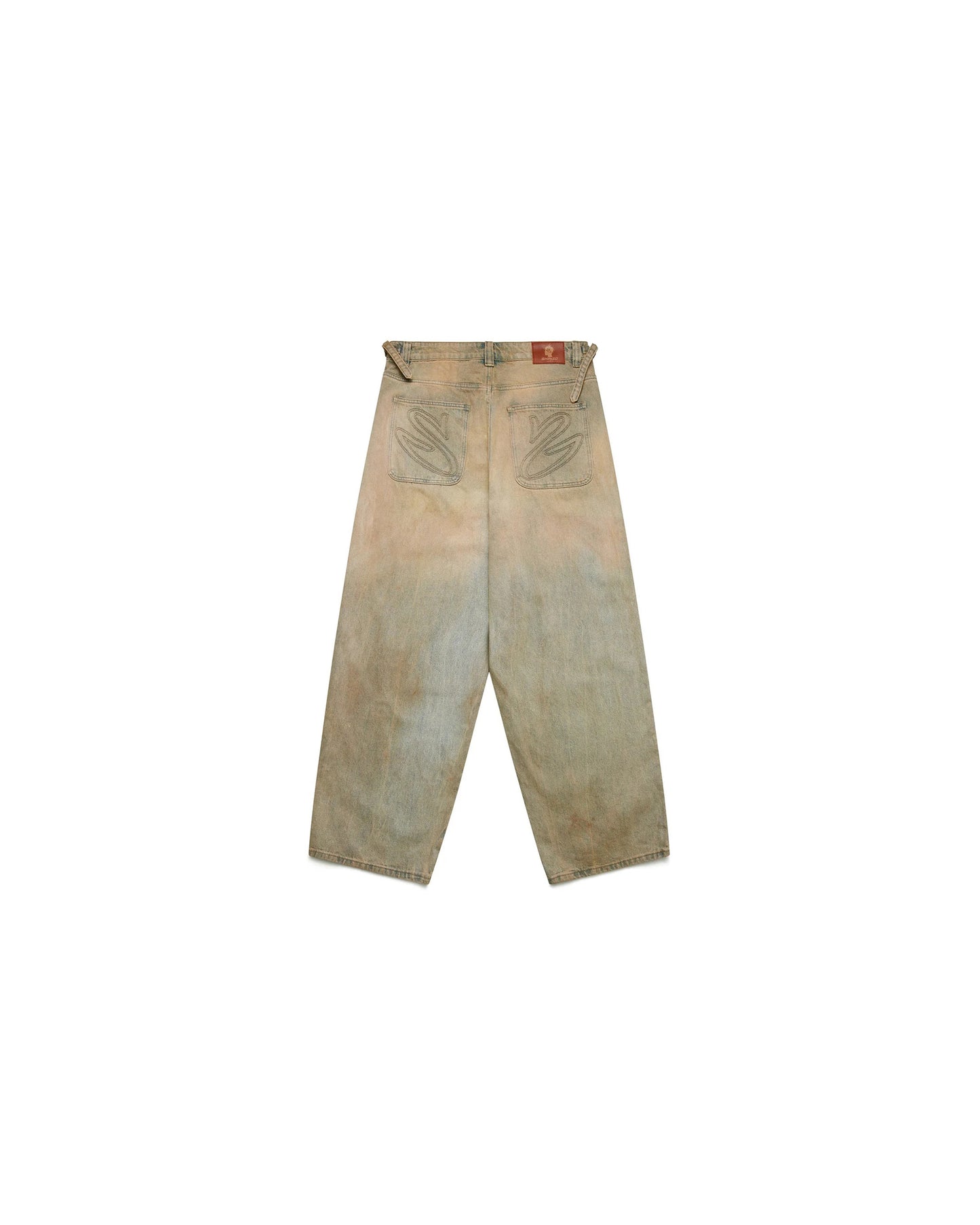 Tedzukuri(手作り) Sand Washed Phat Cut Denim Jeans