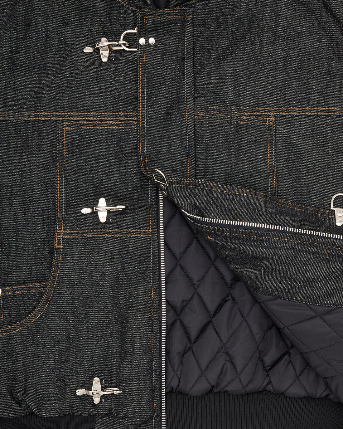 Okayama 15oz Raw Black Japanese Denim Clasp Jacket