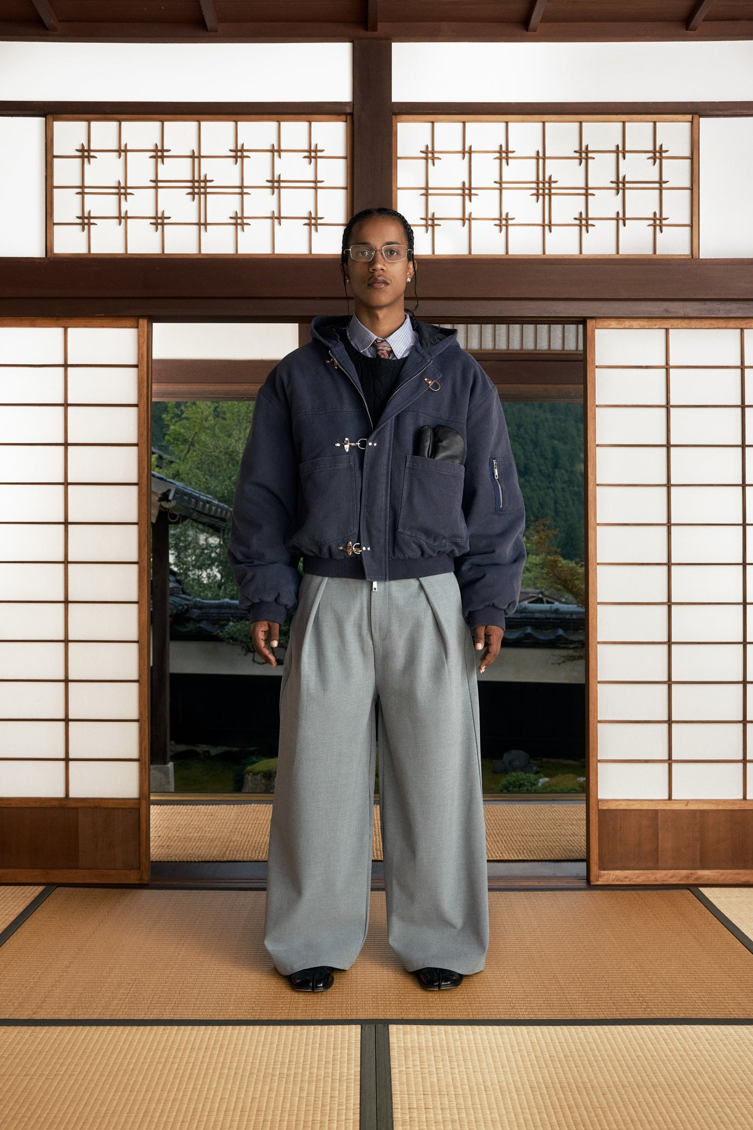 Gyokudō Grey Adjustable Suit Pants