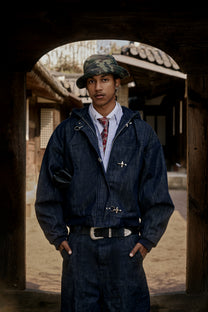 Okayama Blue Raw Denim Clasp Jacket