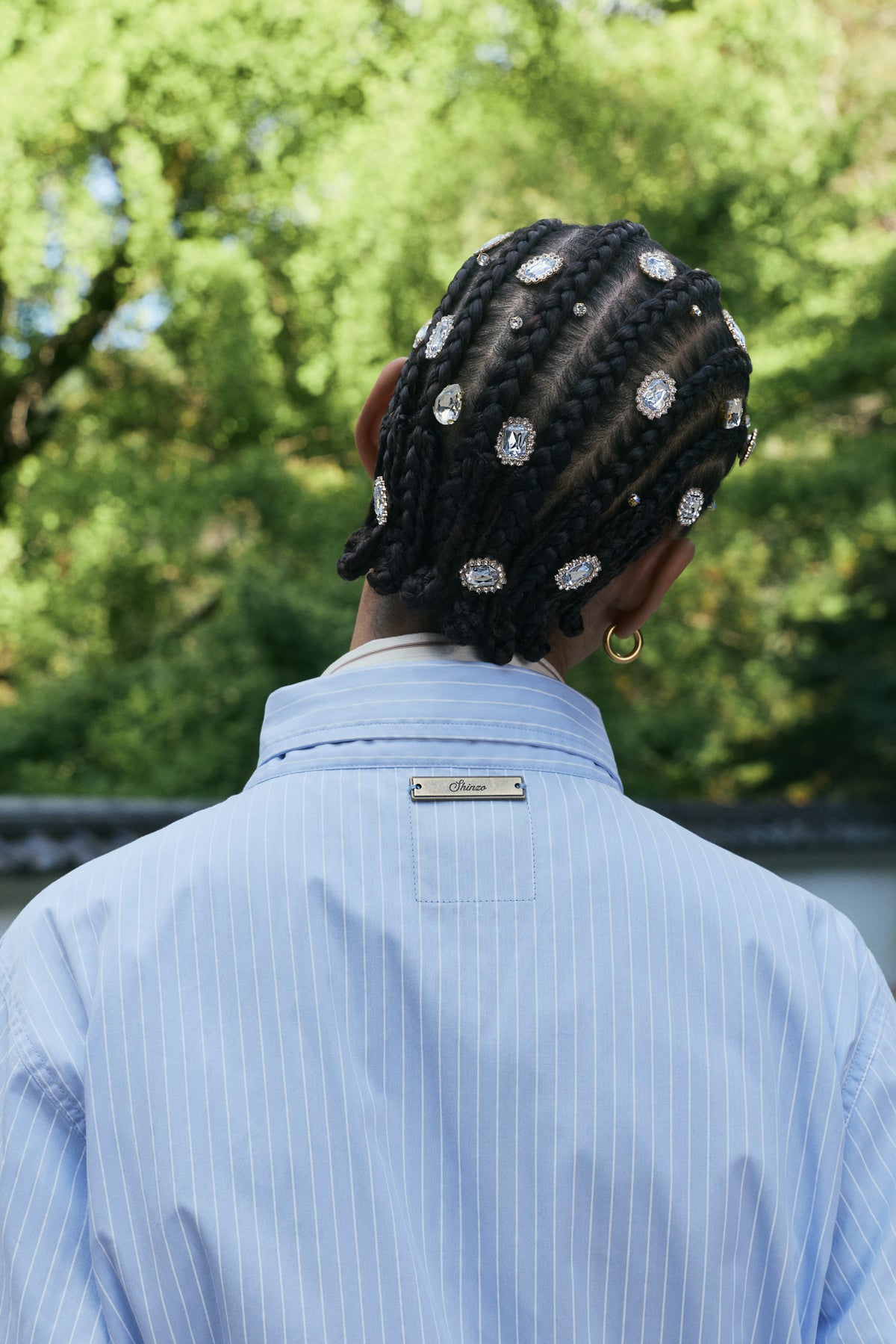 Hattori Blue Pinstripe Button Up Shirt