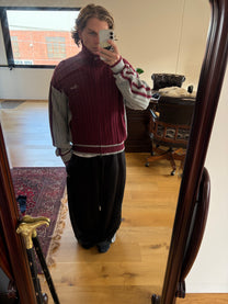 Red High Neck Track Jacket
