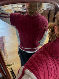 Red High Neck Track Jacket