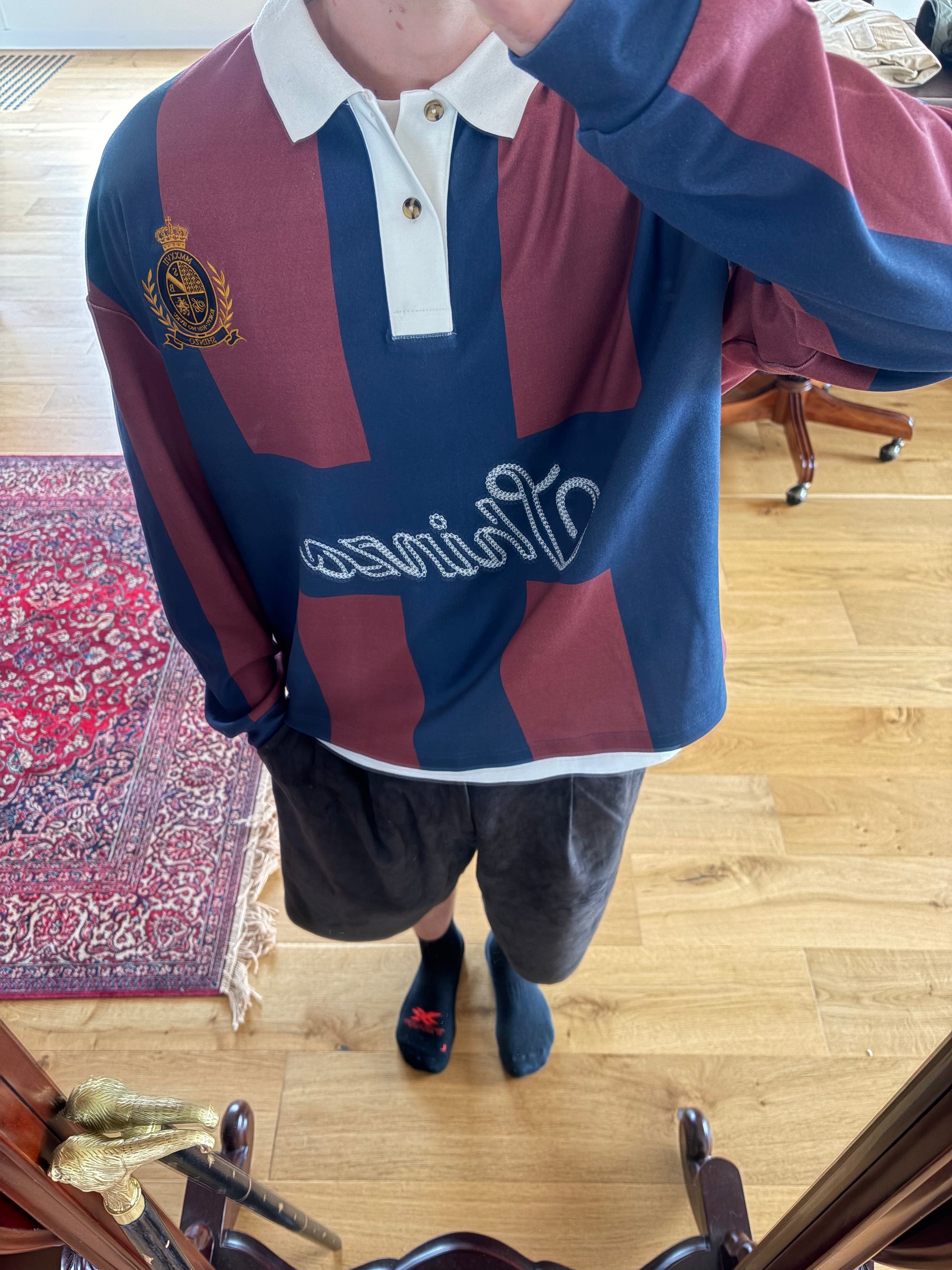 Burgundy / Navy Rugby Polo