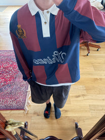 Burgundy / Navy Rugby Polo