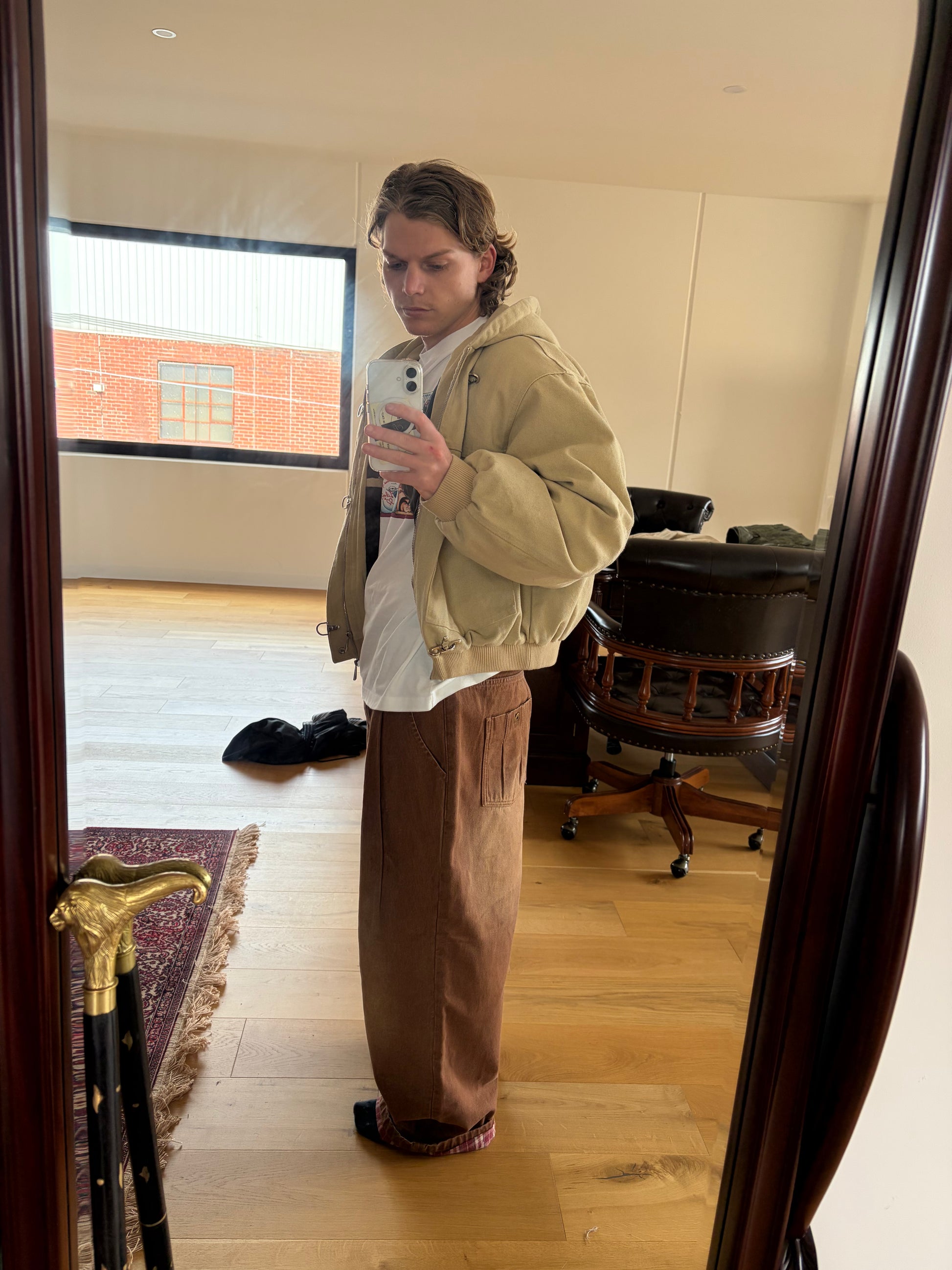 Brown Washed Jeans