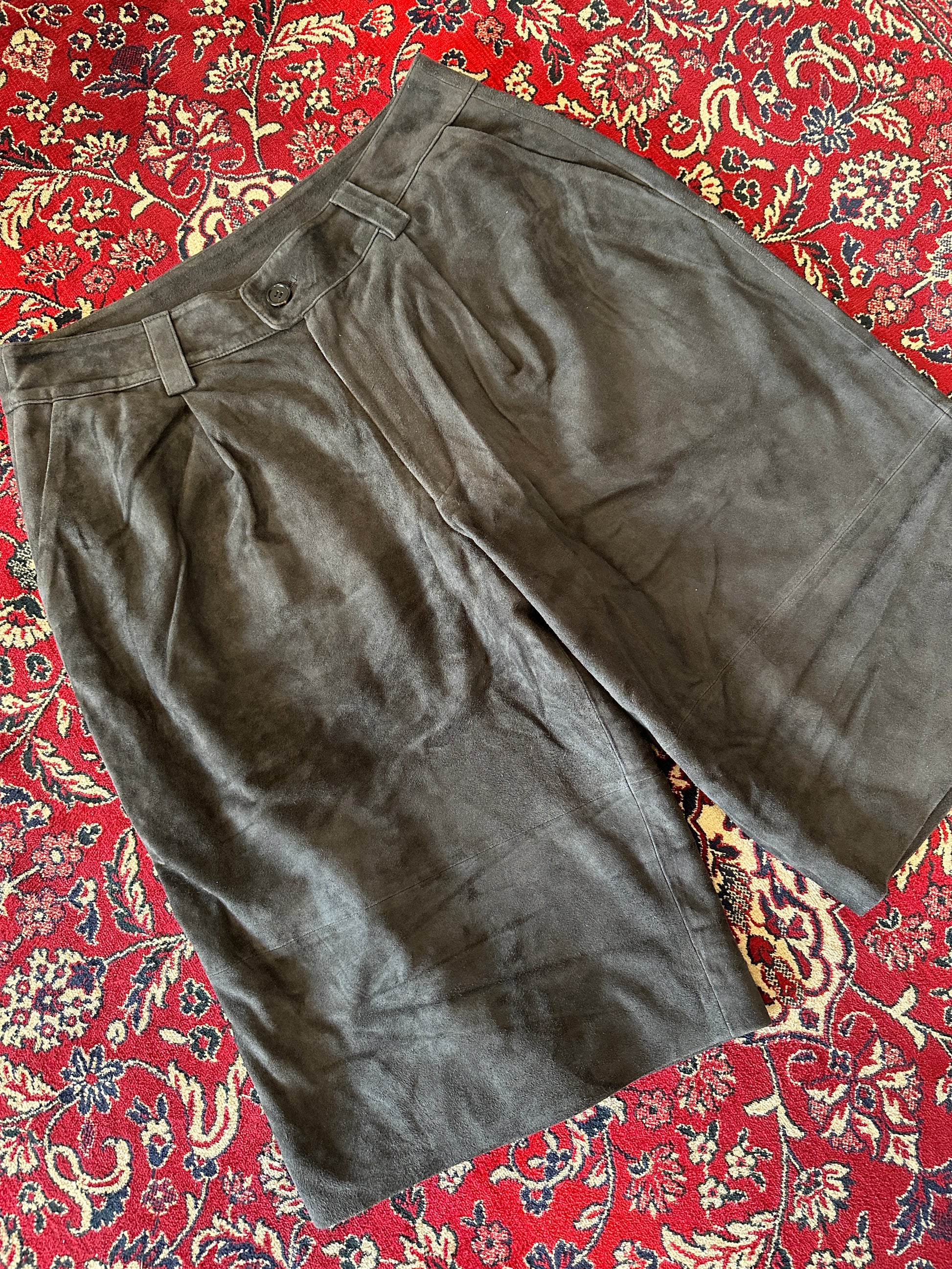 Black Suede Shorts