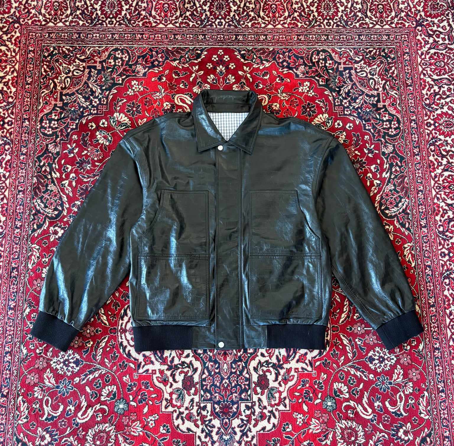 Croc Workwear Leather Bomber Jacket