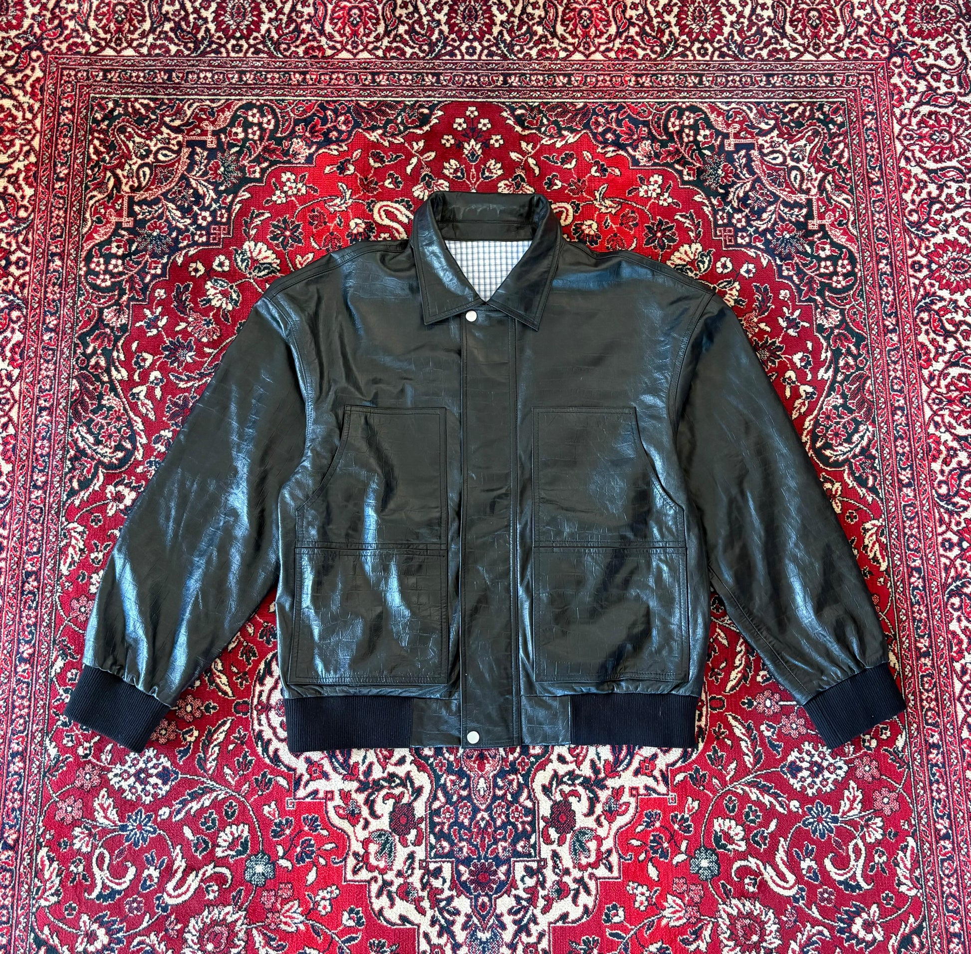 Croc Workwear Leather Bomber Jacket