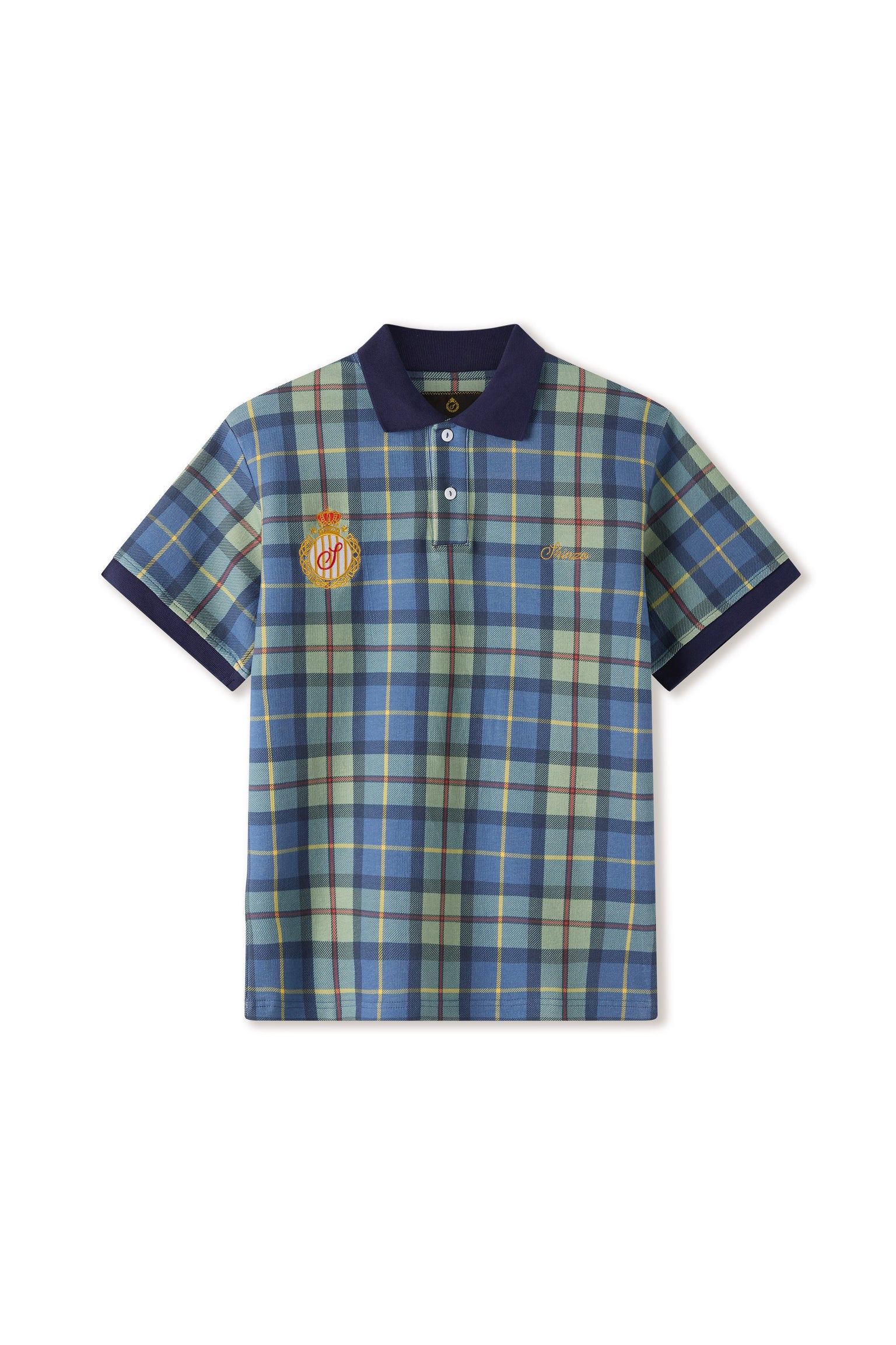 Pique Plaid Polo T-Shirt