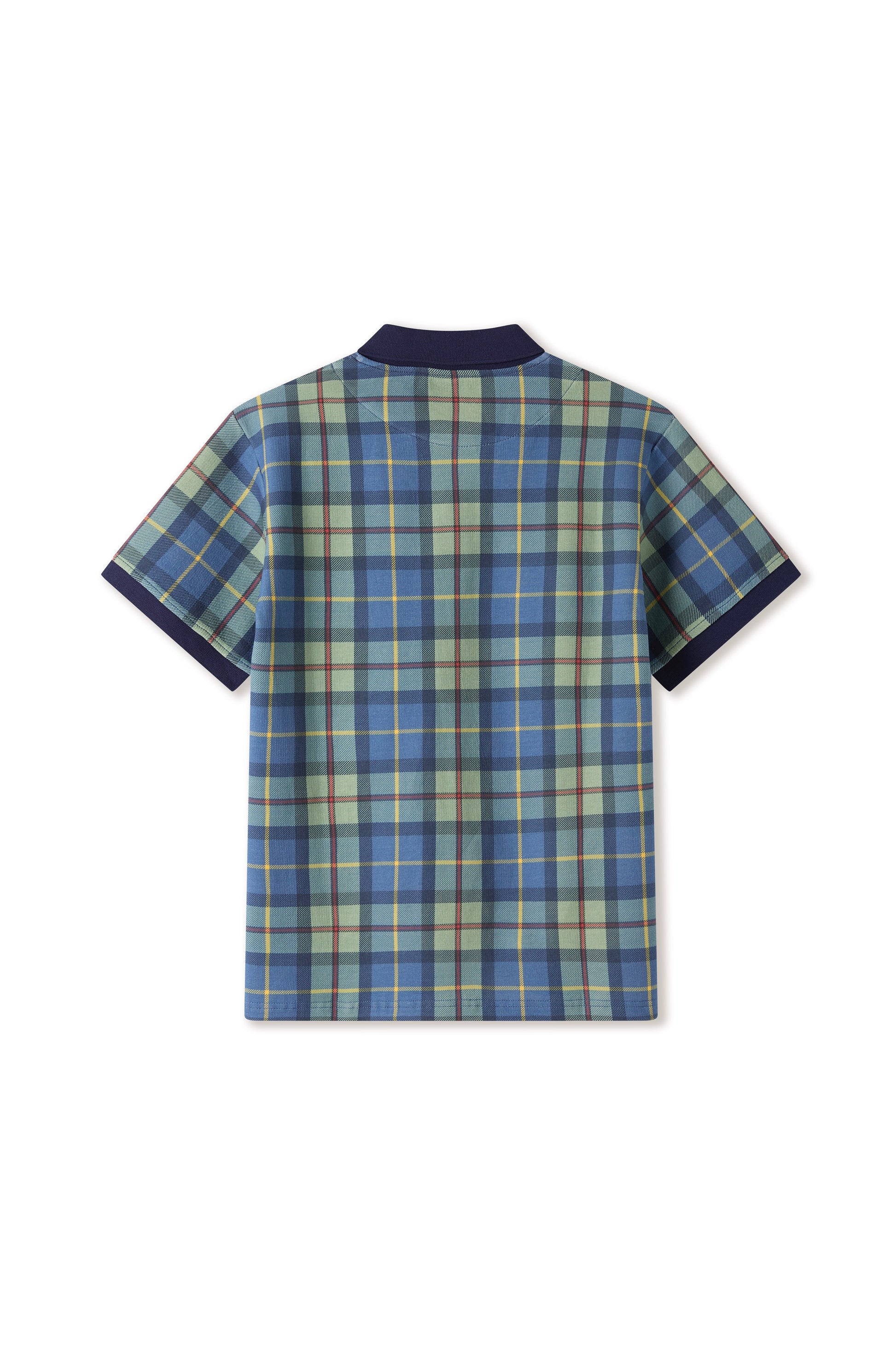 Pique Plaid Polo T-Shirt