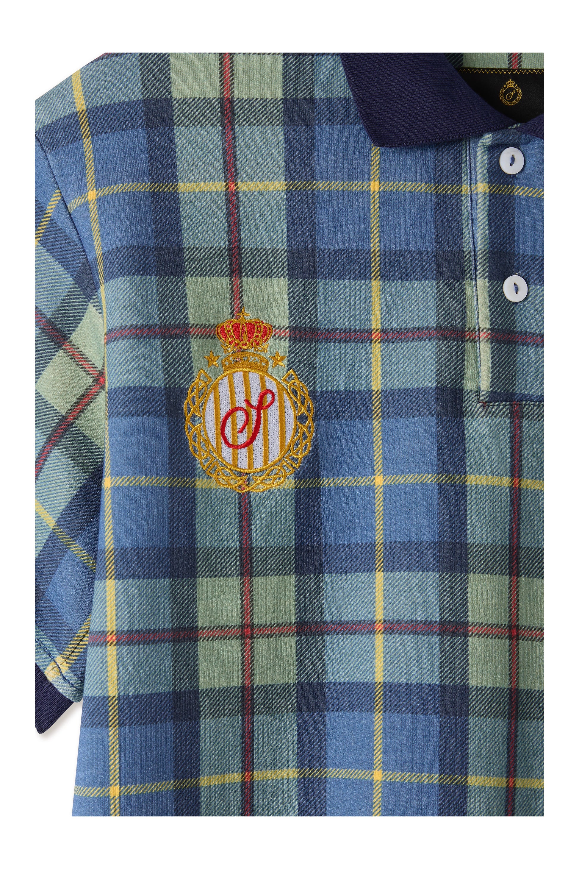 Pique Plaid Polo T-Shirt