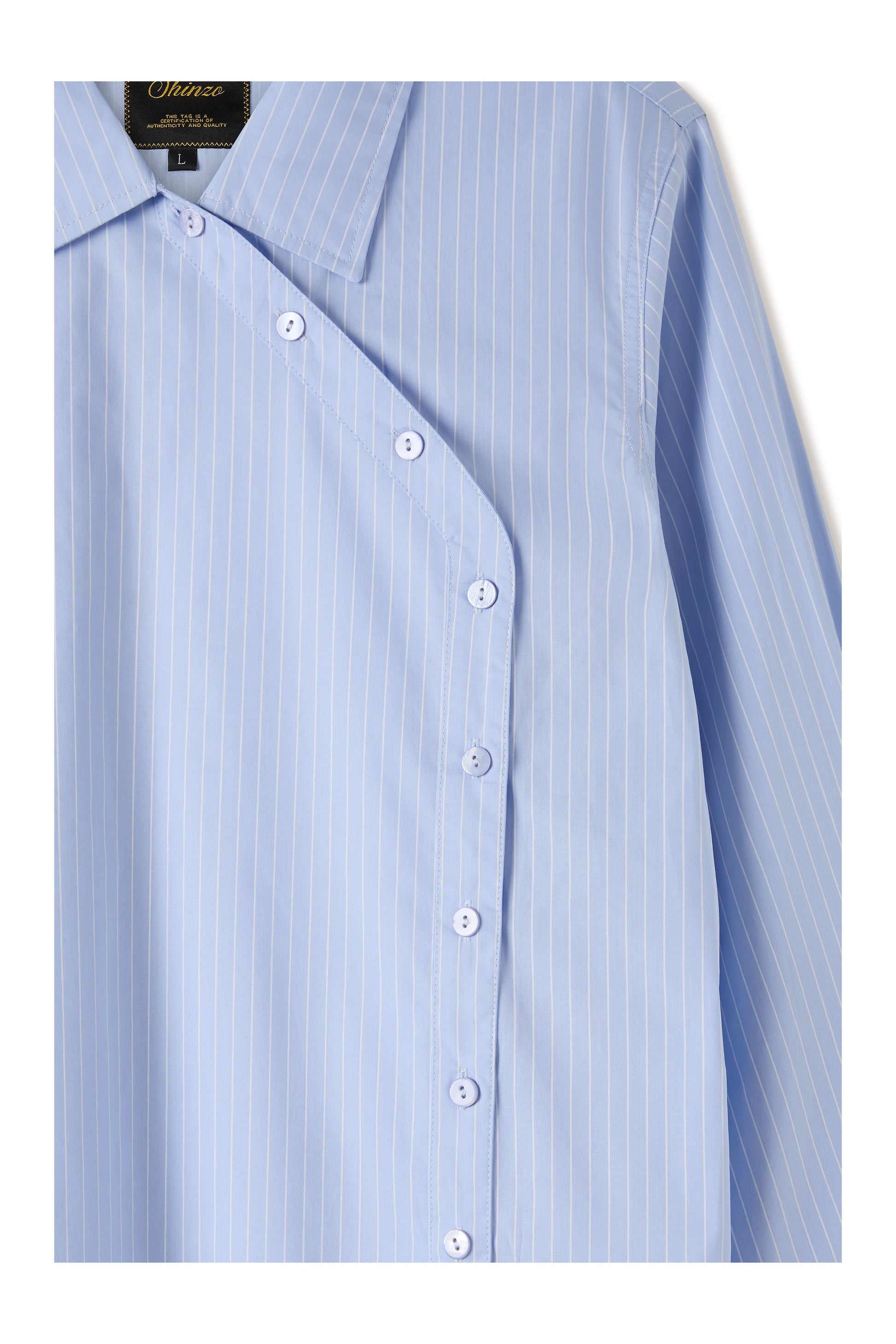 Hattori Blue Pinstripe Button Up Shirt