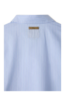 Hattori Blue Pinstripe Button Up Shirt