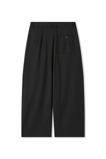 Sūtsu Wool Blend Black Pinstripe Trousers