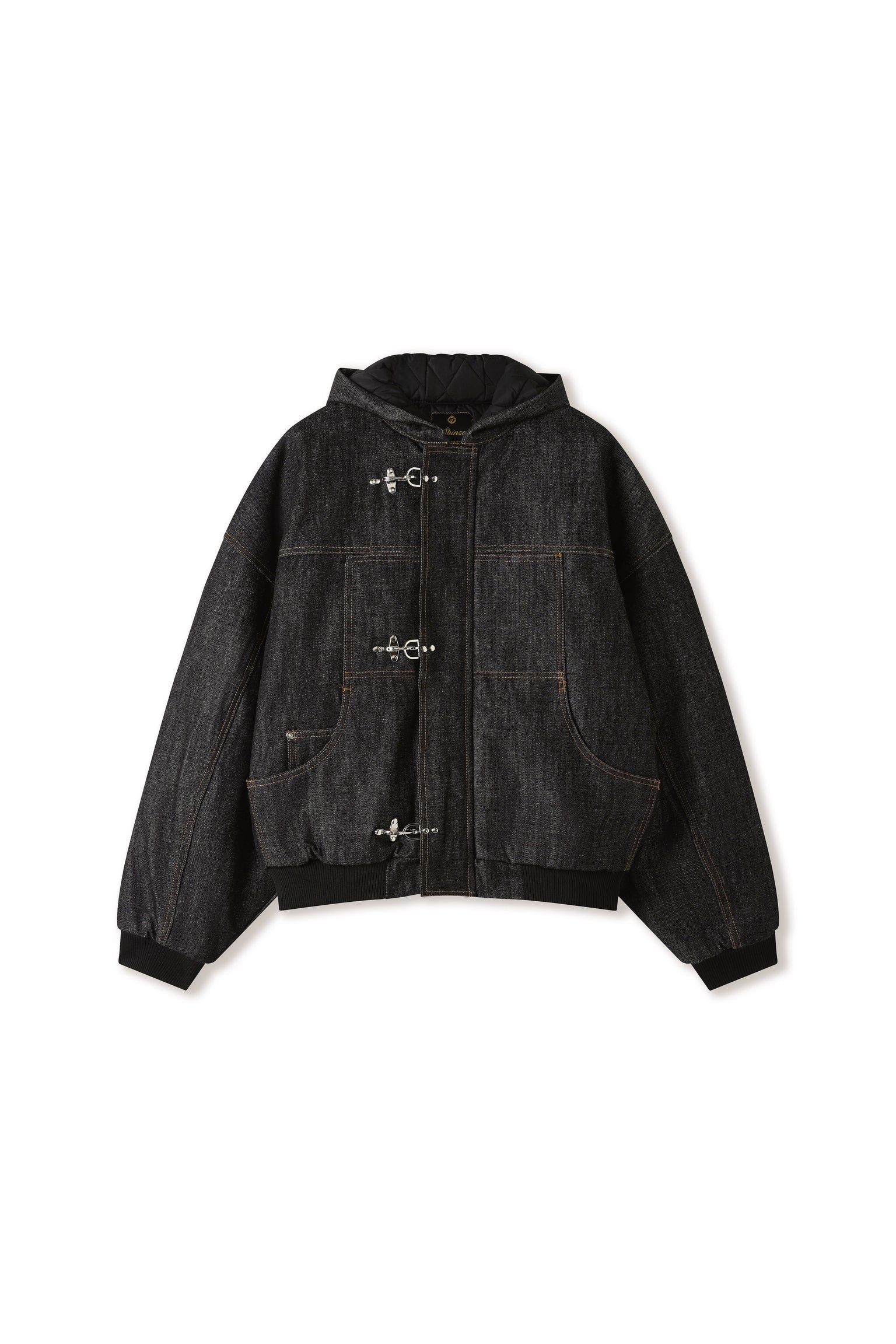 Okayama Raw Black Denim Clasp Jacket