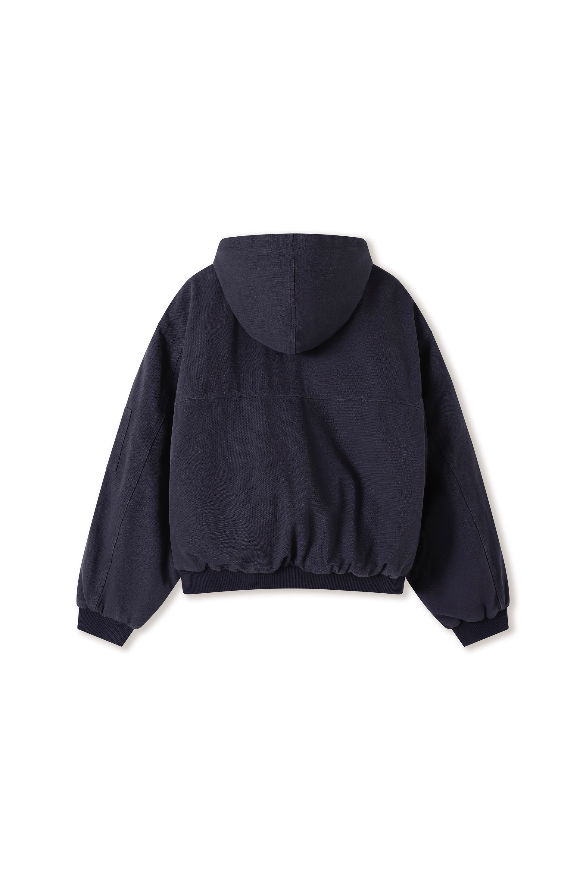 Shige Navy Canvas Clasp Bomber Jacket