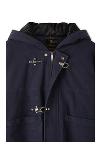 Shige Navy Canvas Clasp Bomber Jacket