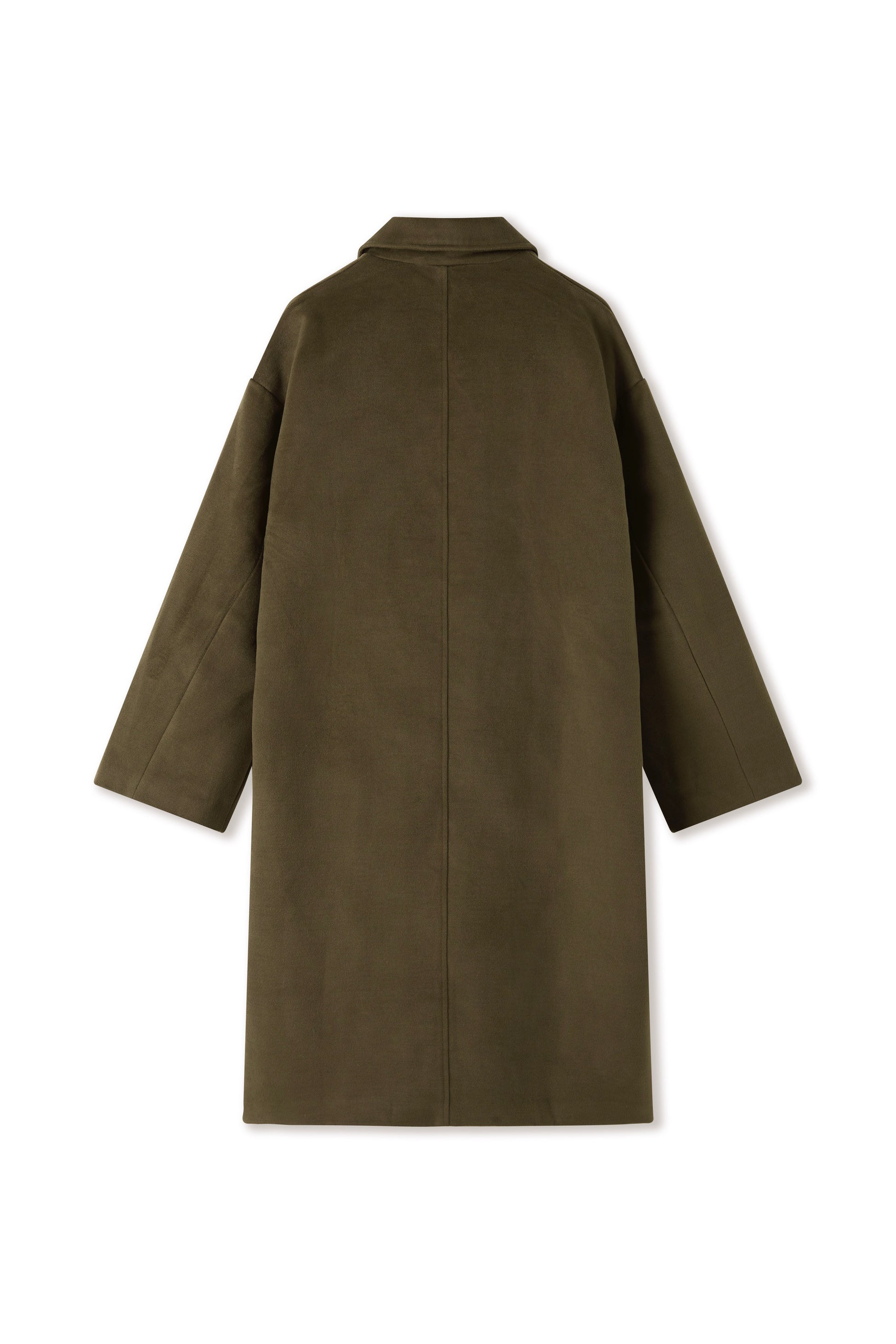 Green Wool Clasp Trench Coat