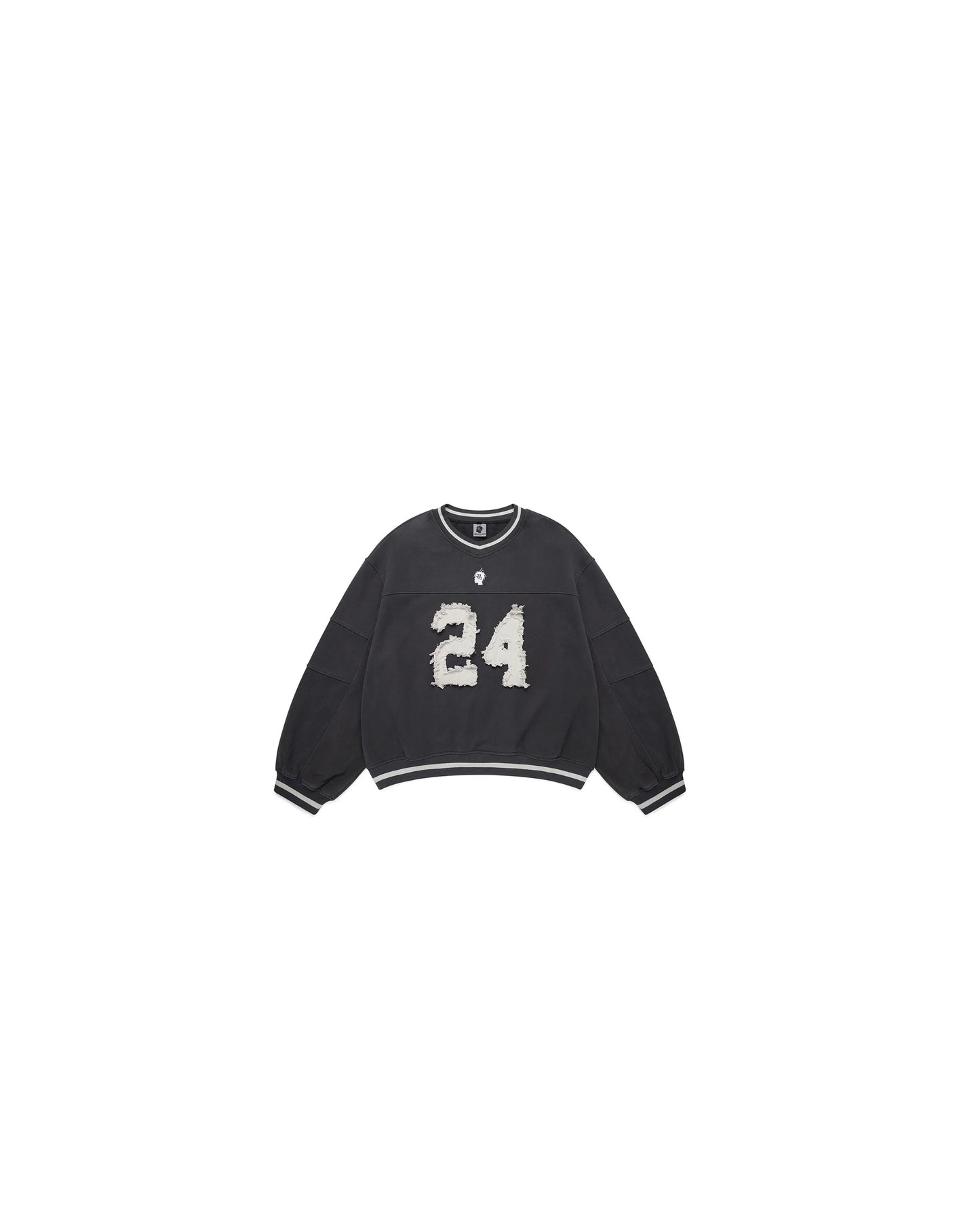 Futtobōru Heavyweight Washed Black Jersey Crewneck