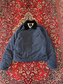 Navy Side Closure Canvas Jacket front