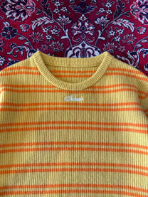 Yellow Striped Knit back