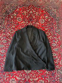 Black Kimono Blazer front
