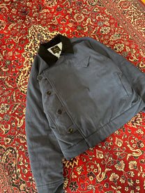 Navy Side Closure Canvas Jacket detail