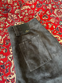 Black Suede Shorts detail