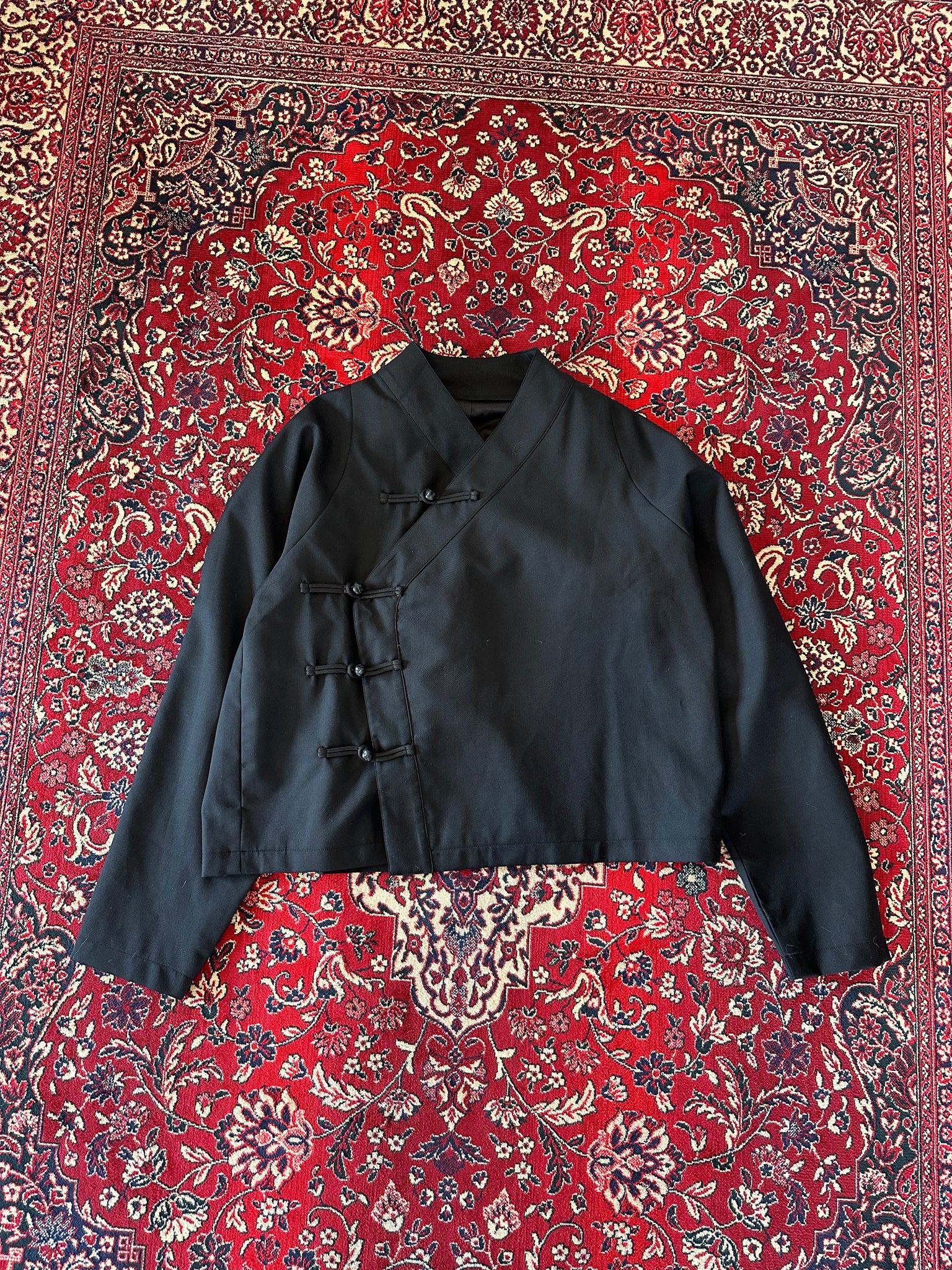 Black Frog Closure Jacket front