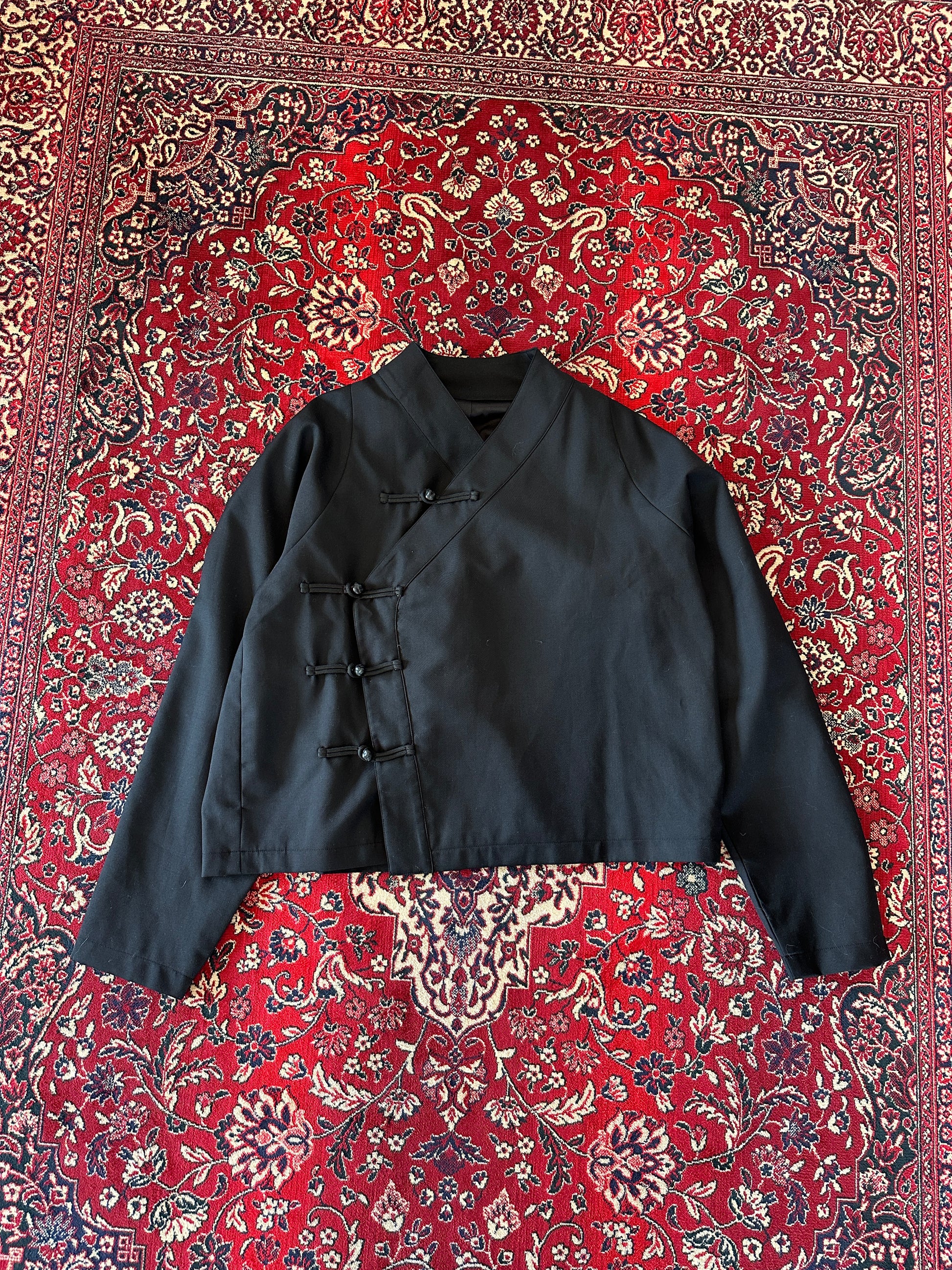 Black Frog Closure Jacket front
