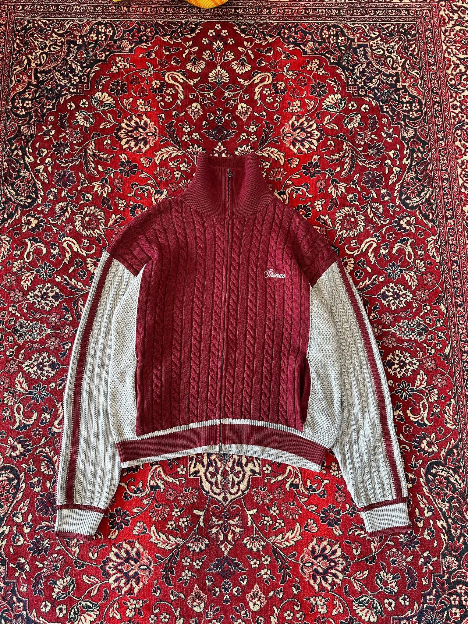 Red High Neck Track Jacket front