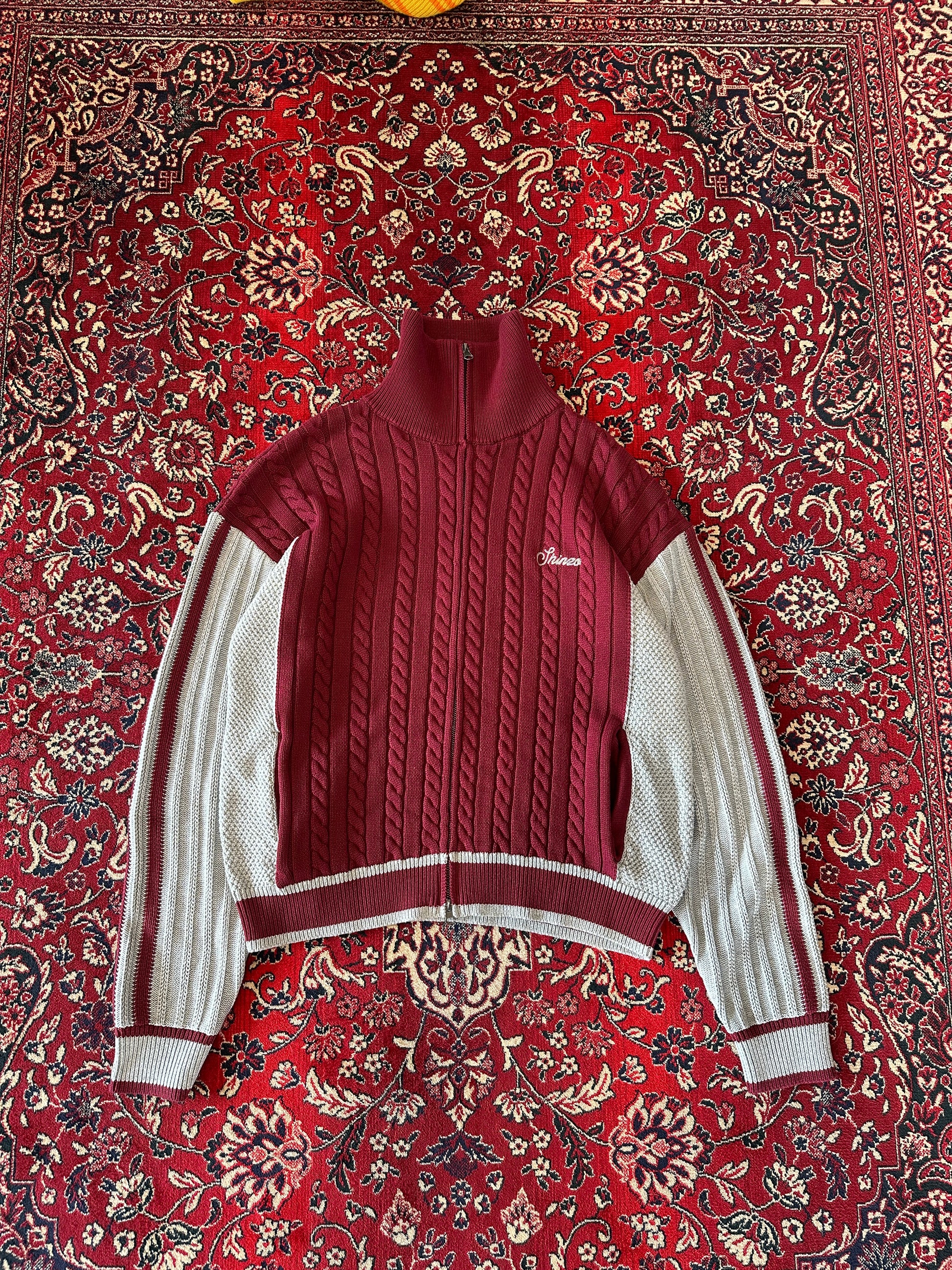 Red High Neck Track Jacket front
