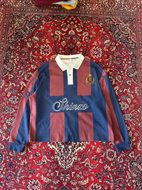 Burgundy / Navy Rugby Polo front