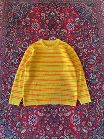 Yellow Striped Knit front