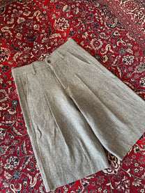 Brown Herringbone Shorts detail