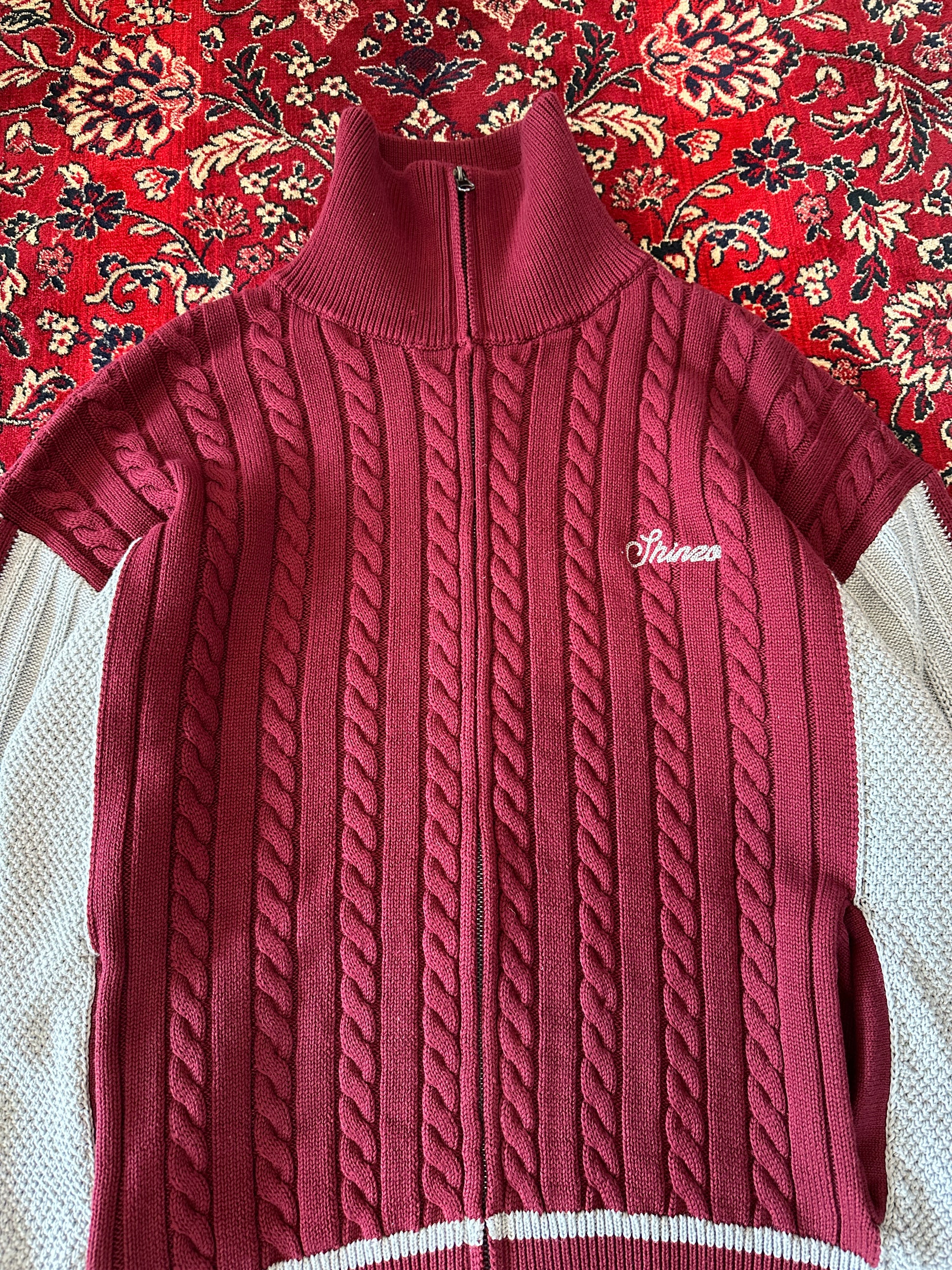 Red High Neck Track Jacket high neck