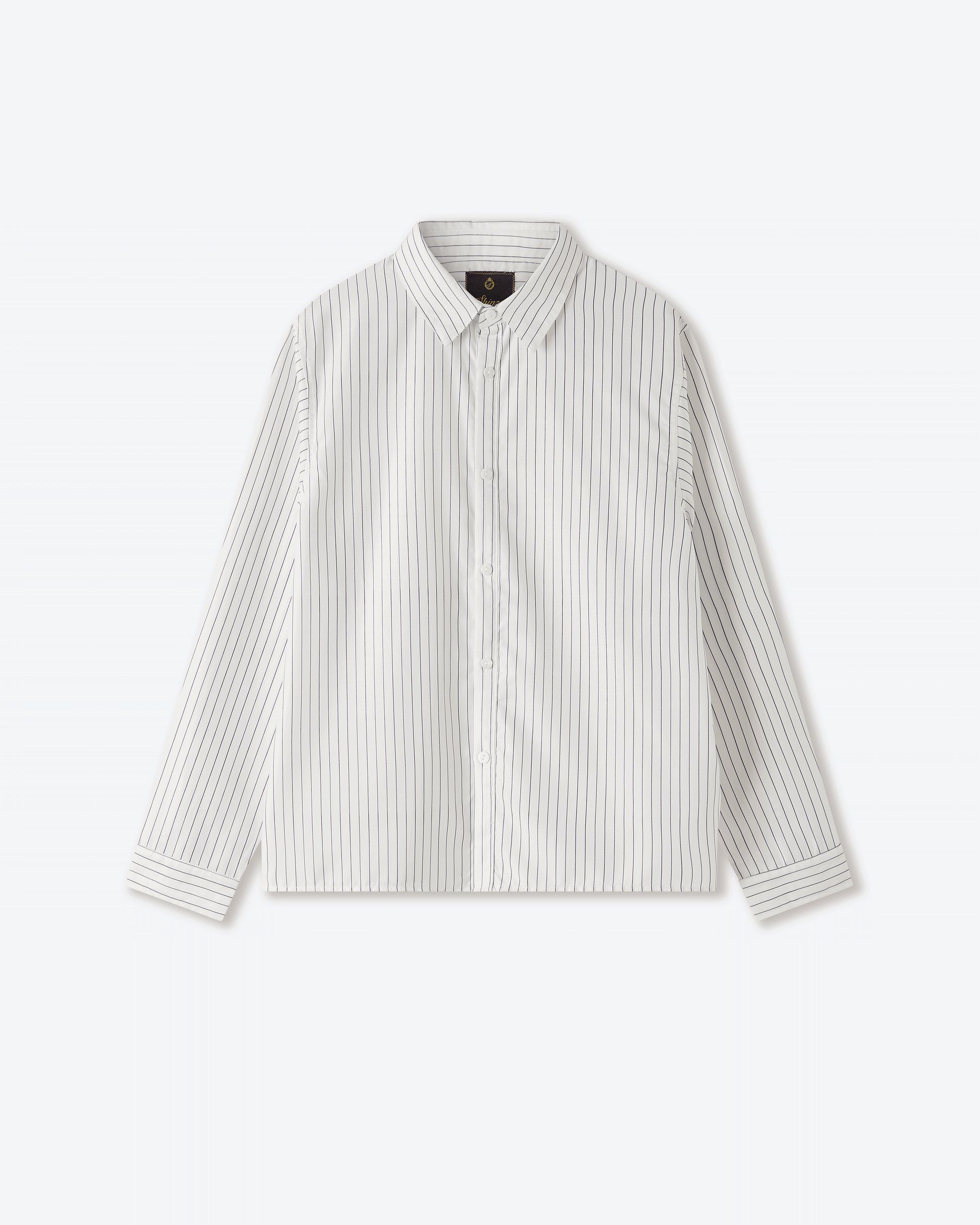 Sūtsu White Pinstripe Button Up Shirt